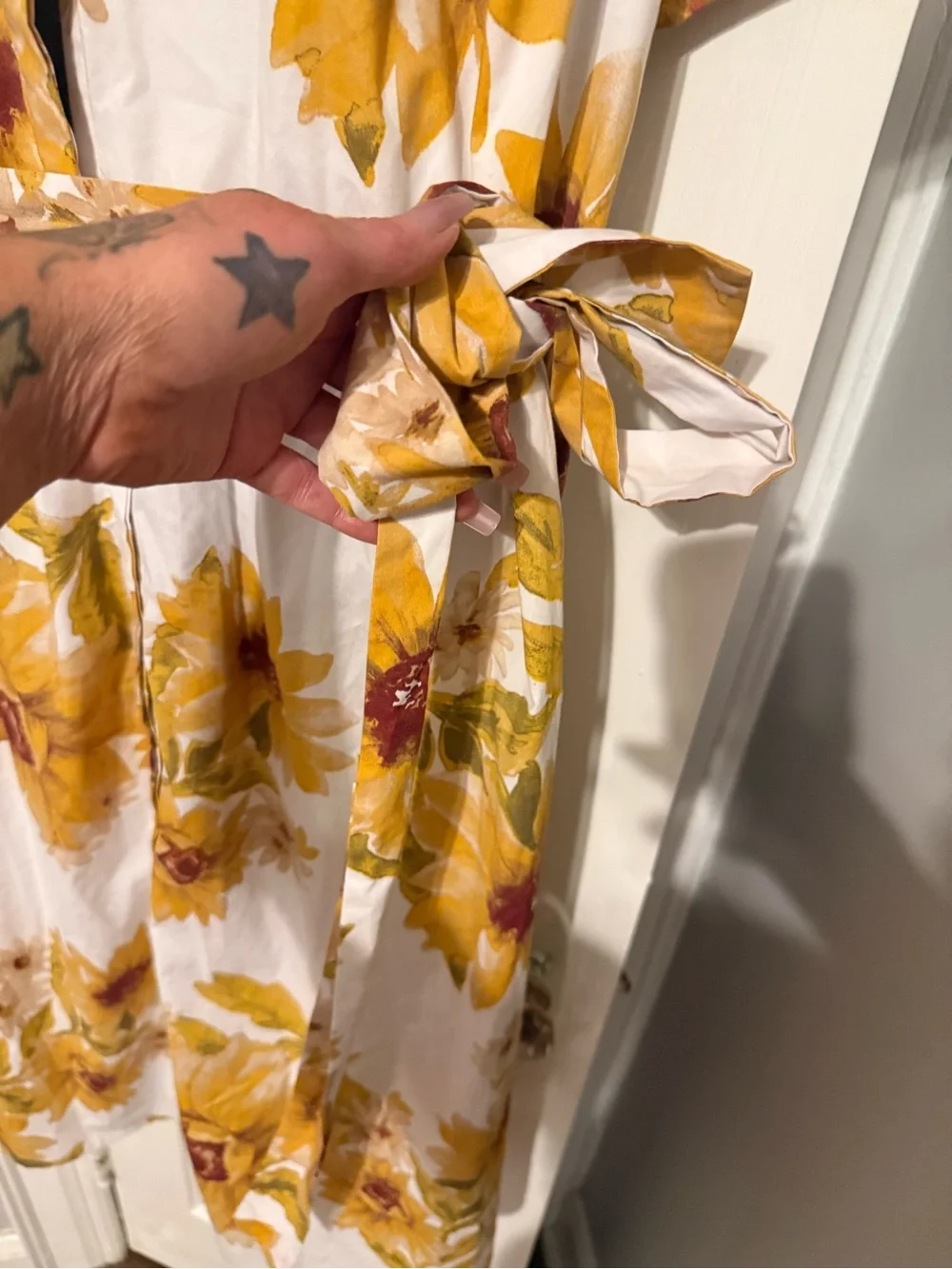 Jason Wu Sunflower Floral Button Down Shirt Dress Belted Cottagecore Plus 4X
